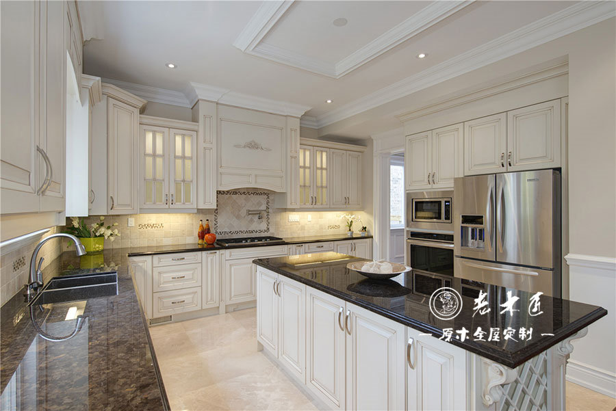 美式原木廚房定制圖片