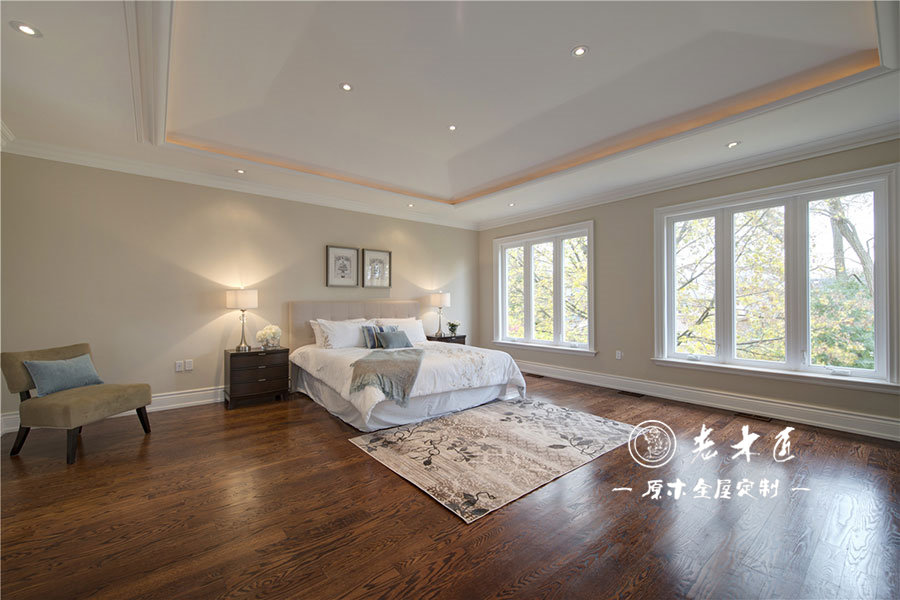 美式原木臥室定制圖片