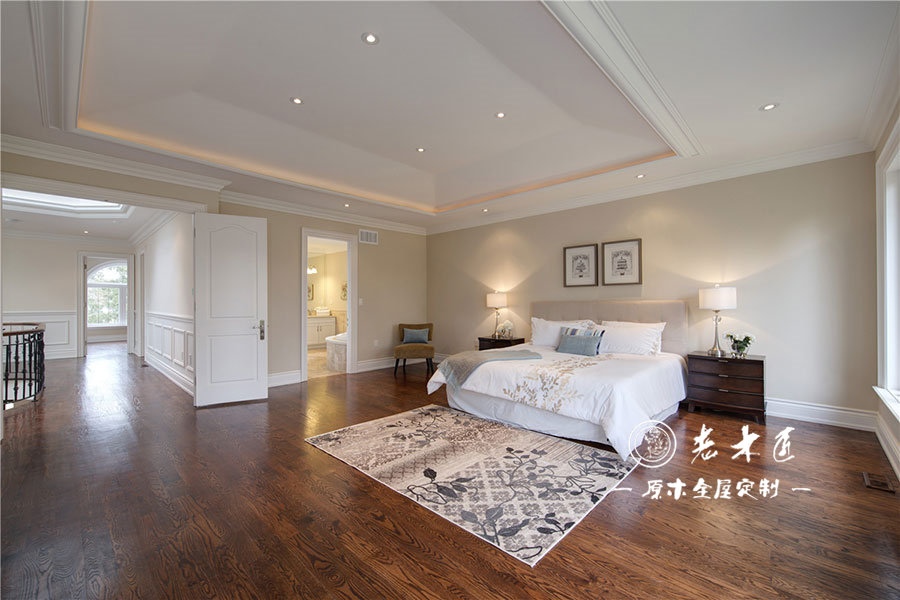 美式原木臥室定制圖片