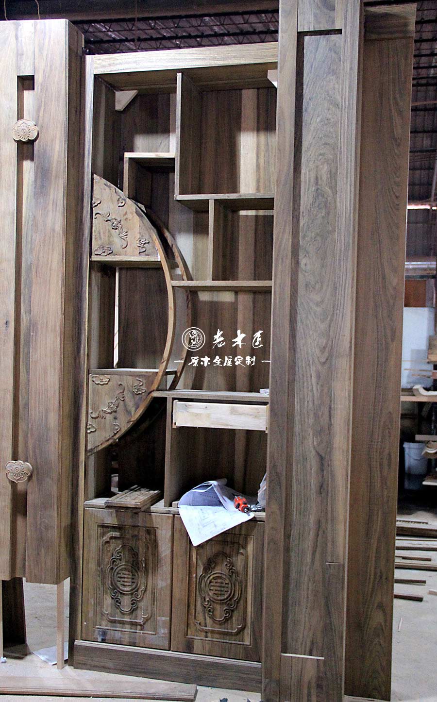 中式風(fēng)格原木定制圖片