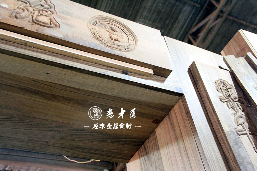 中式風(fēng)格原木定制圖片