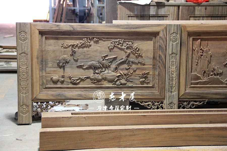 中式風(fēng)格原木定制圖片