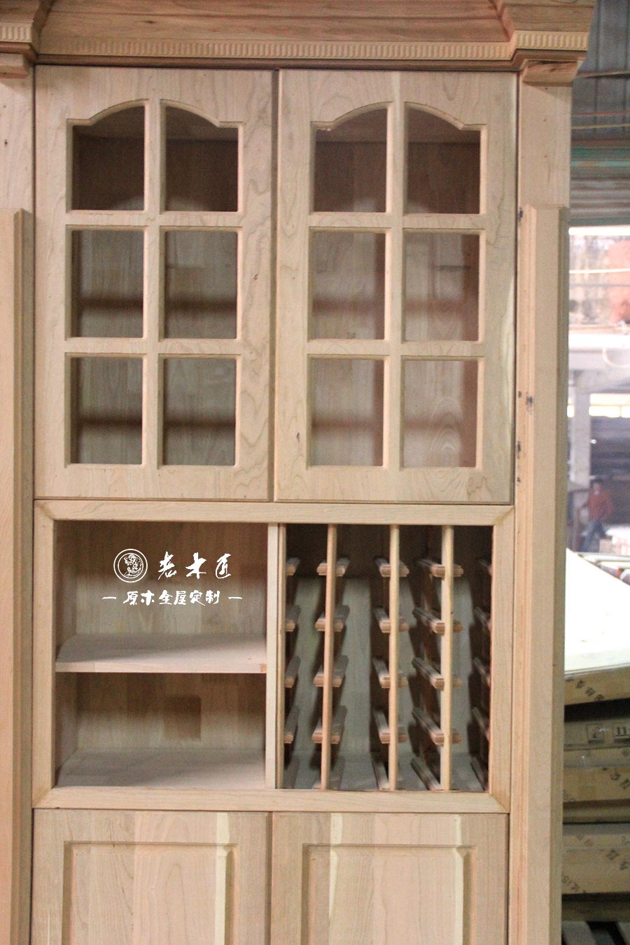 老木匠原木酒柜定制圖片