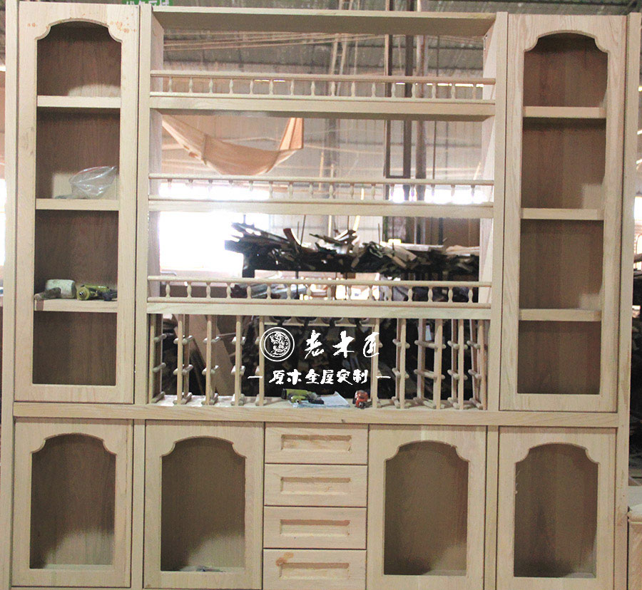 老木匠原木酒柜定制圖片