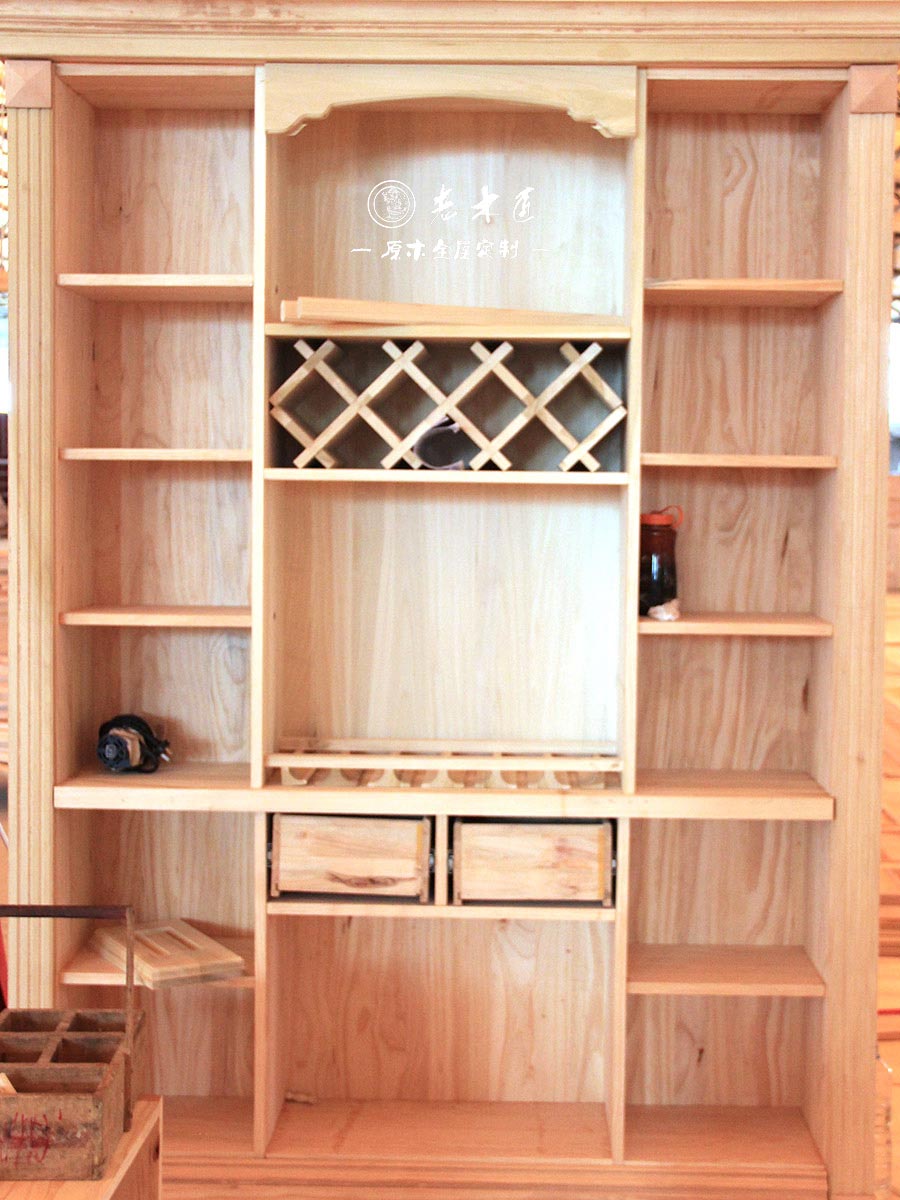 老木匠原木酒柜定制圖片