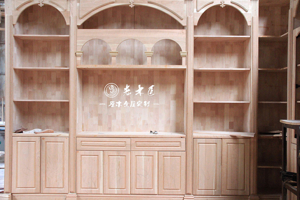 原木書柜圖片