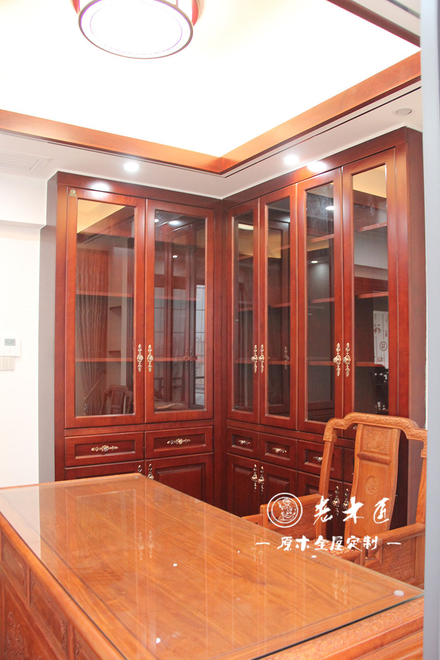 書房原木書柜裝修效果圖