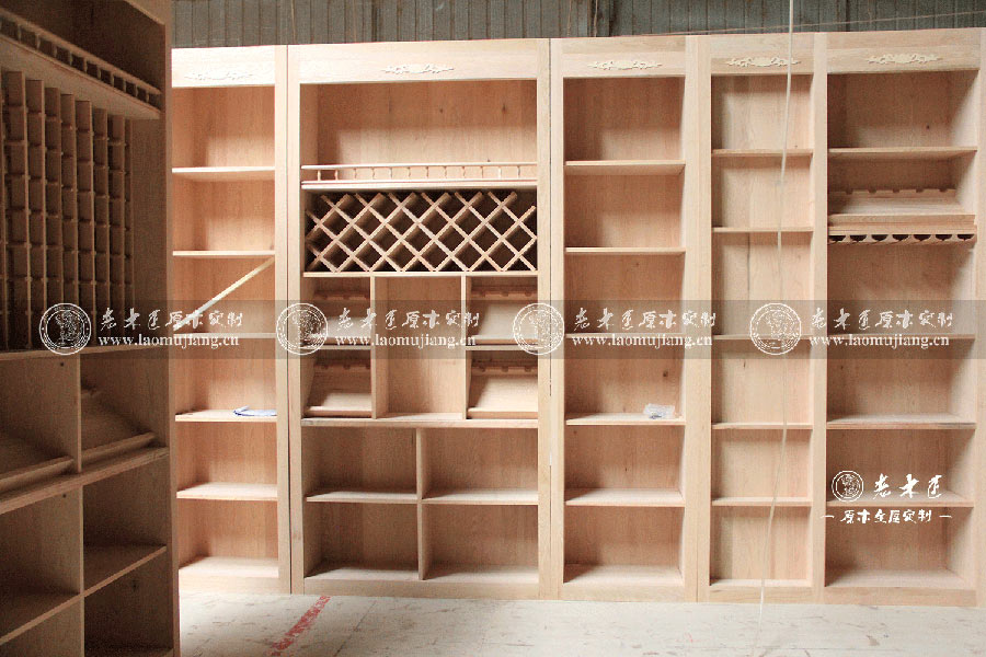 原木定制酒柜圖片