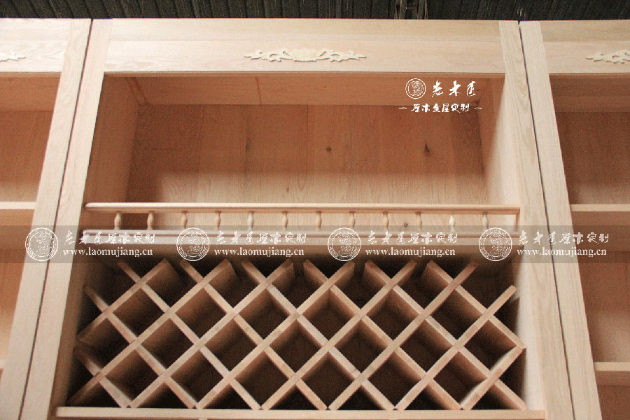 原木定制酒柜圖片