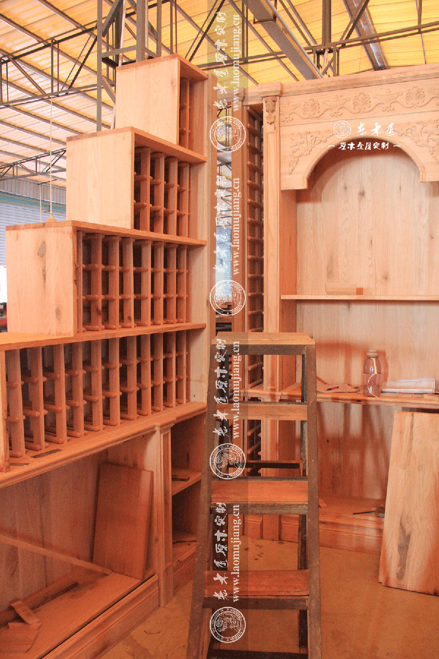 原木定制酒柜圖片