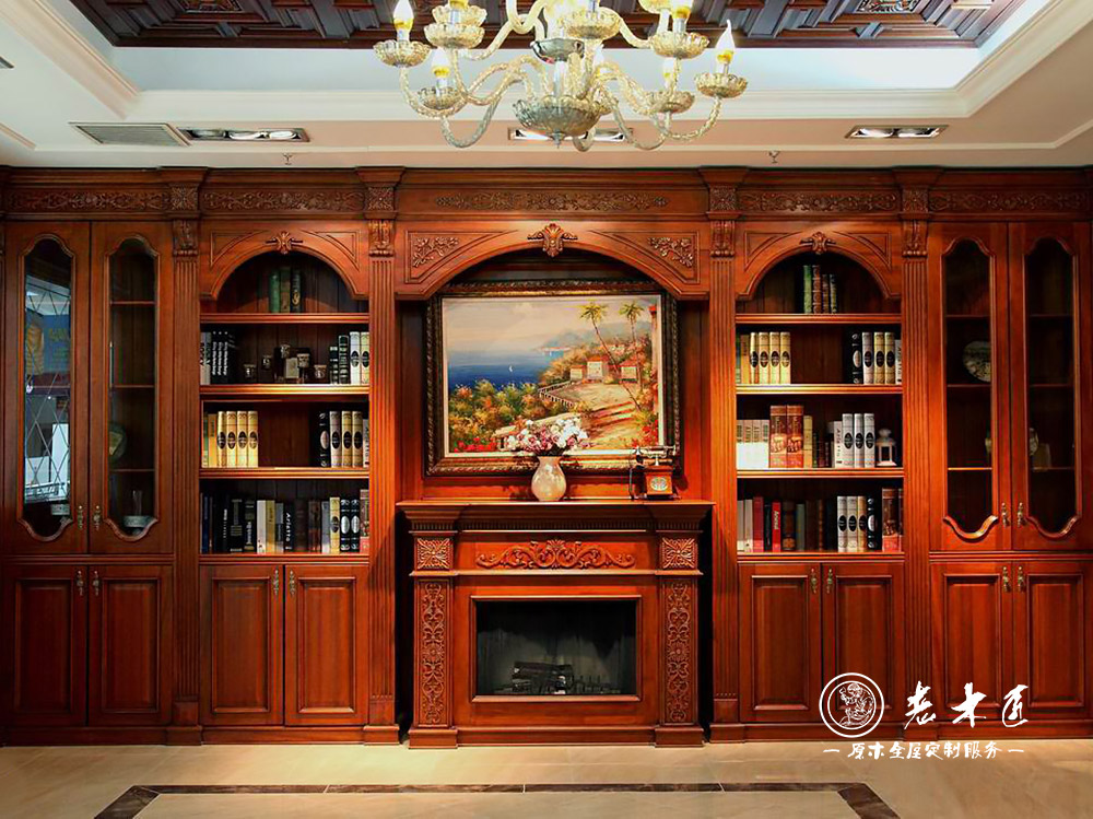 全實(shí)木書柜設(shè)計(jì)效果圖