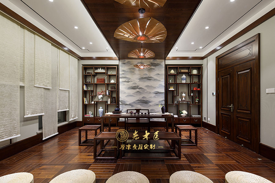 新中式原木全屋定制圖片