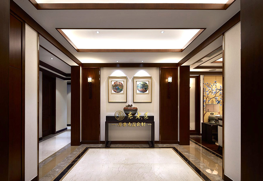 新中式原木全屋定制效果圖