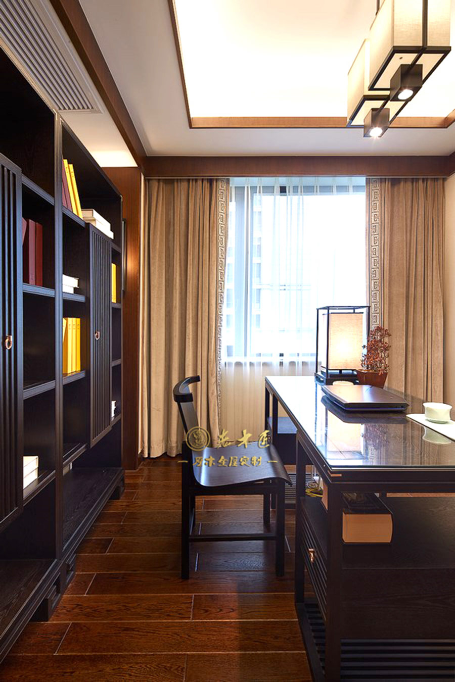 新中式原木全屋定制效果圖