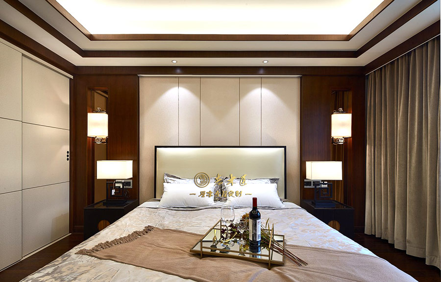 新中式原木全屋定制效果圖