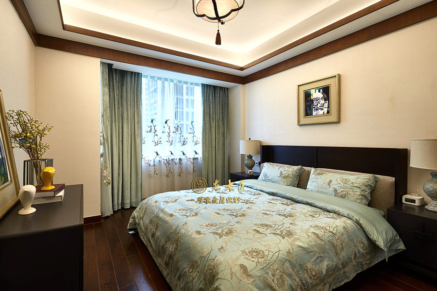 新中式原木全屋定制效果圖