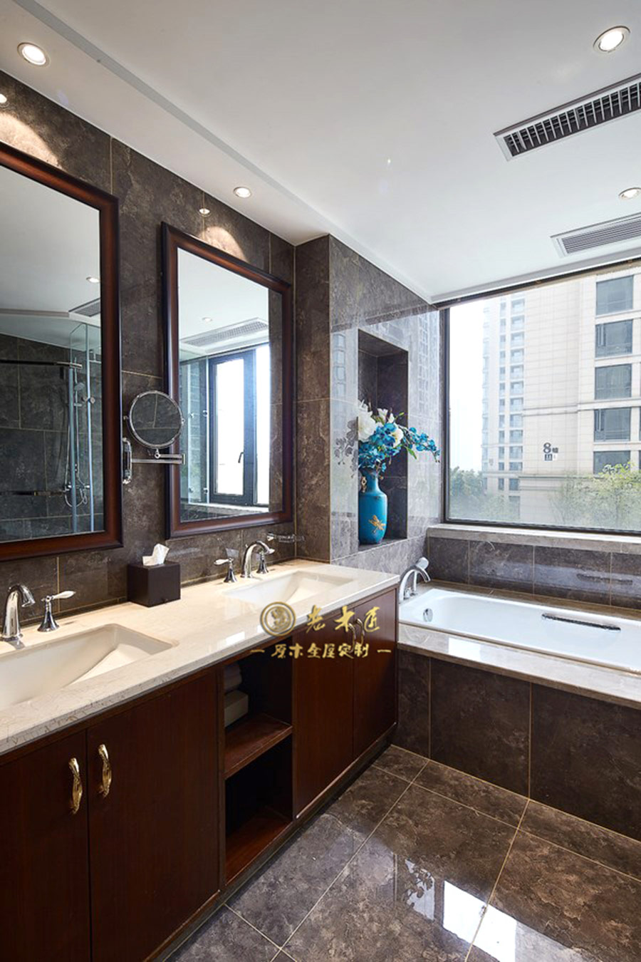 新中式原木全屋定制效果圖