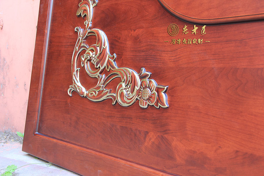 老木匠原木手工描金
