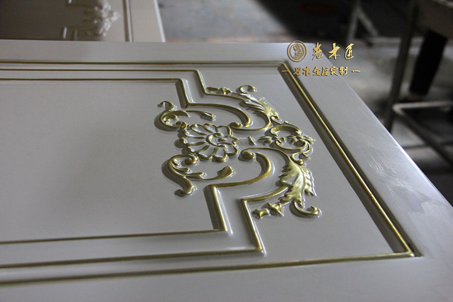 老木匠原木手工描金