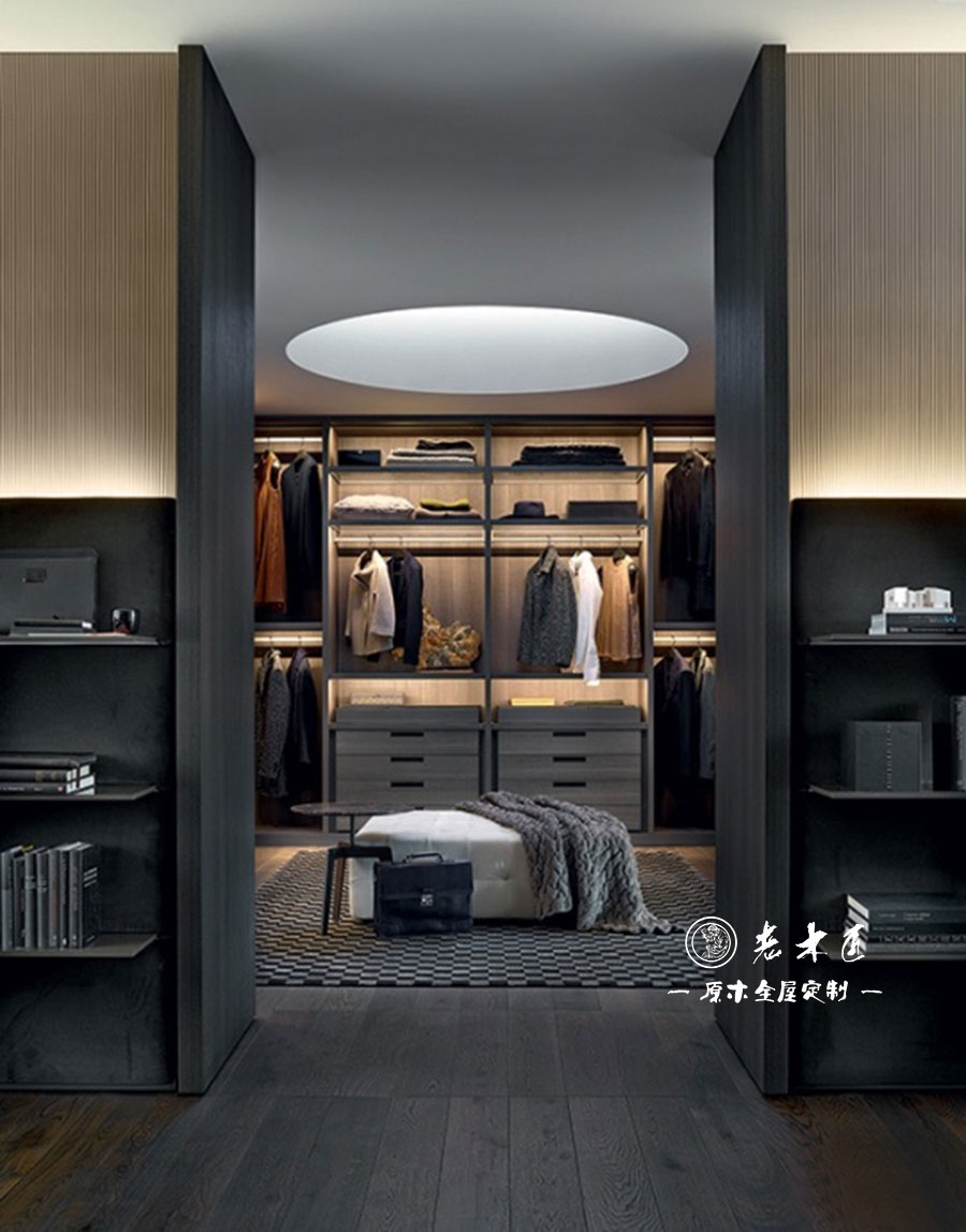 原木輕奢衣帽間設(shè)計(jì)效果圖