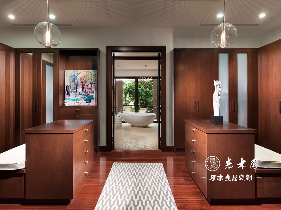 原木輕奢衣帽間設(shè)計(jì)效果圖