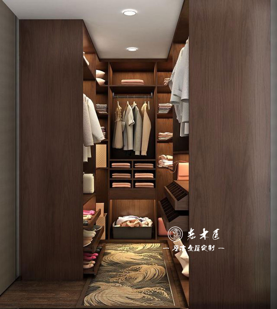 原木輕奢衣帽間設(shè)計(jì)效果圖