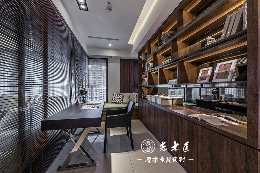 原木輕奢書房設計效果圖