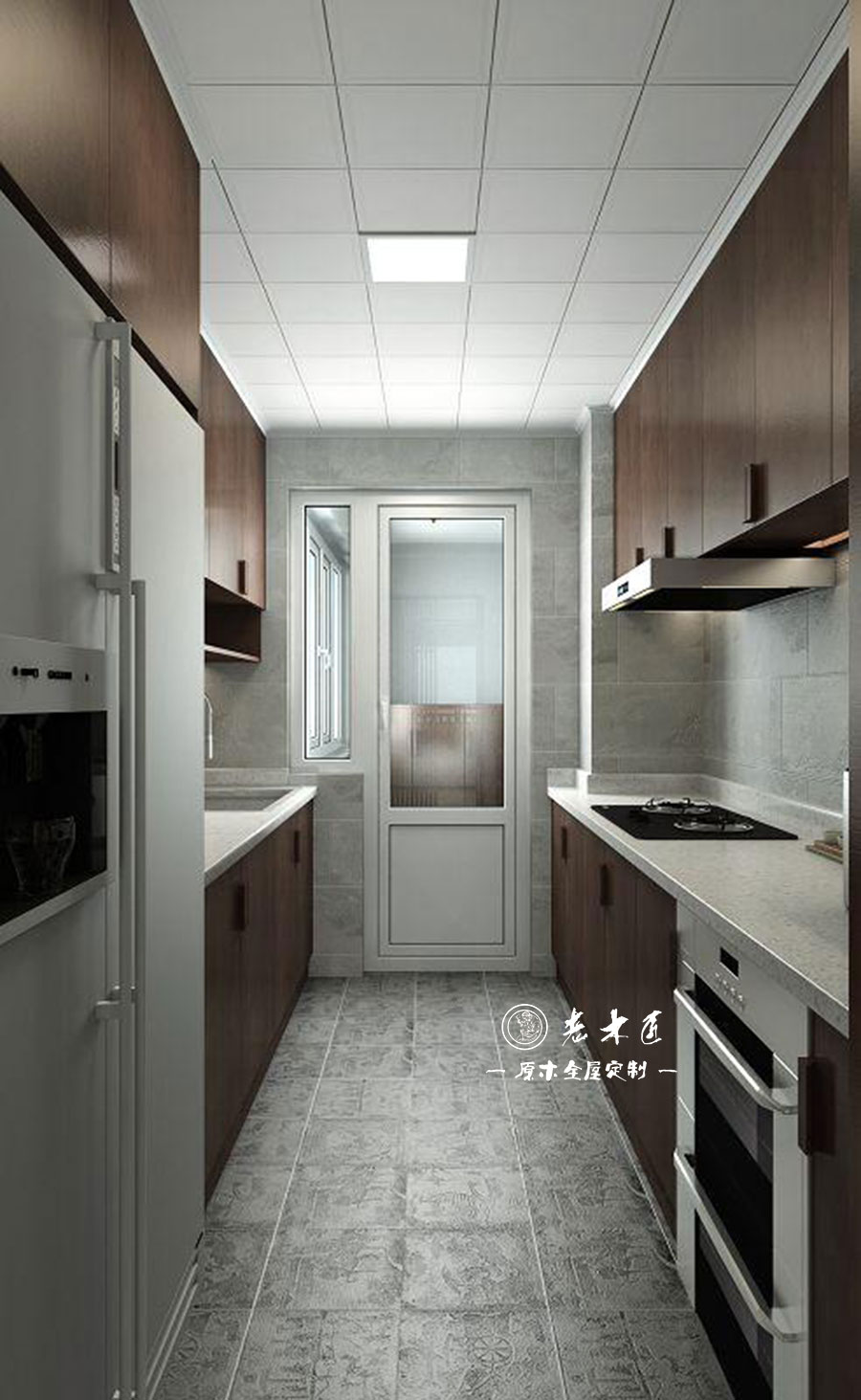 原木輕奢廚房效果圖