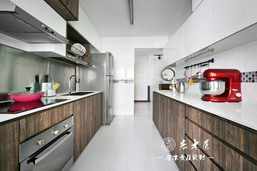 原木輕奢廚房效果圖
