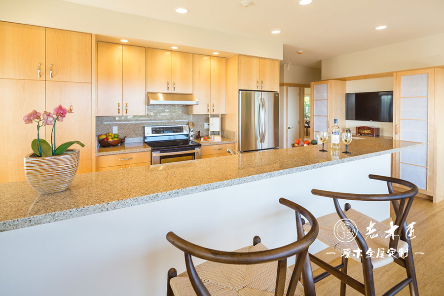 原木輕奢廚房效果圖