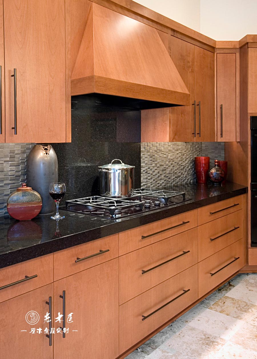 原木輕奢廚房效果圖