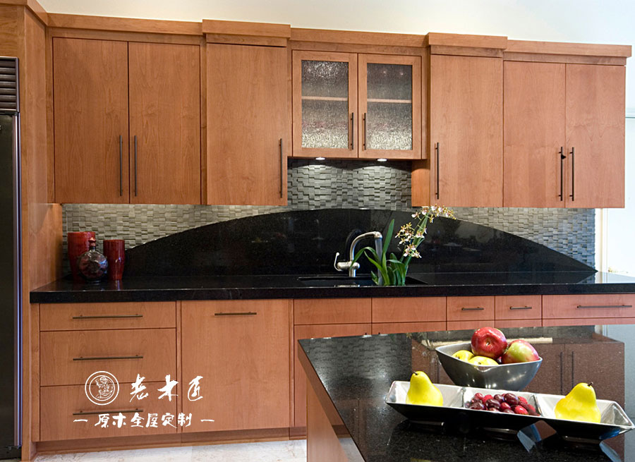 原木輕奢廚房效果圖