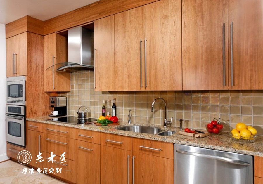 原木輕奢廚房效果圖