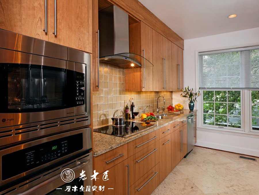 原木輕奢廚房效果圖