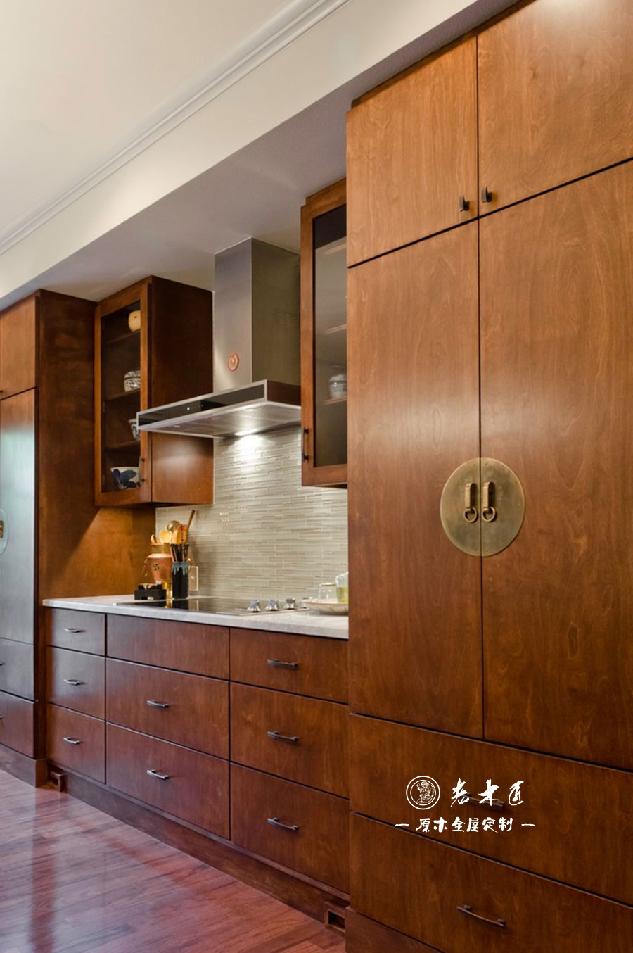 原木輕奢廚房效果圖