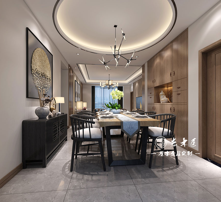 原木輕奢餐廳效果圖