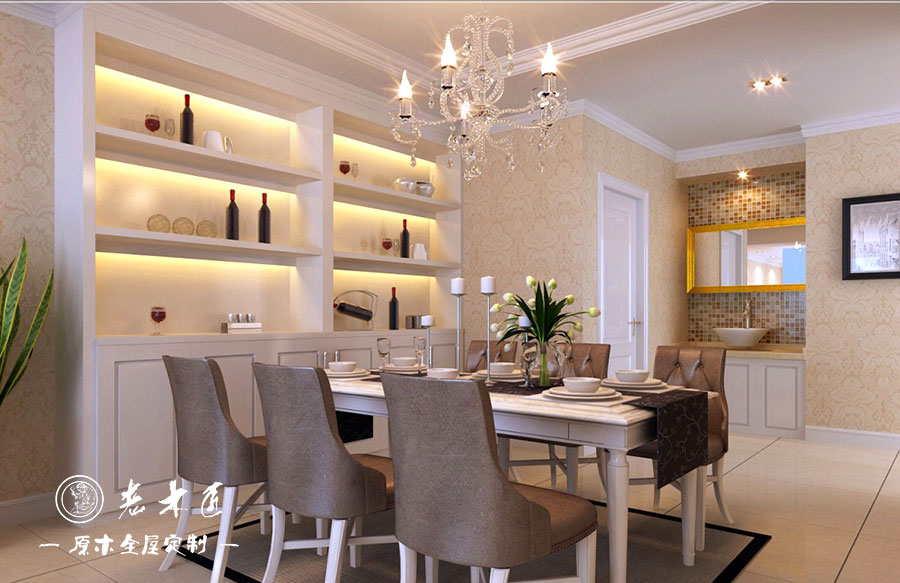 原木輕奢餐廳效果圖