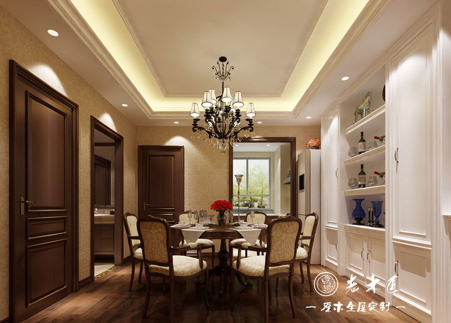 原木輕奢餐廳效果圖