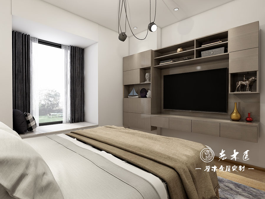 原木輕奢臥室定制圖片