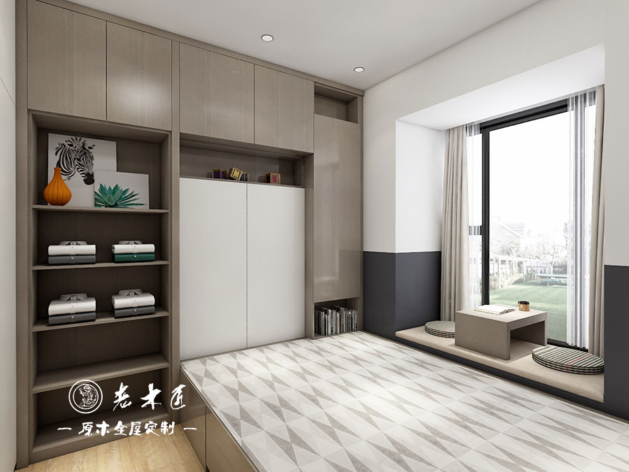 原木輕奢榻榻米定制圖片