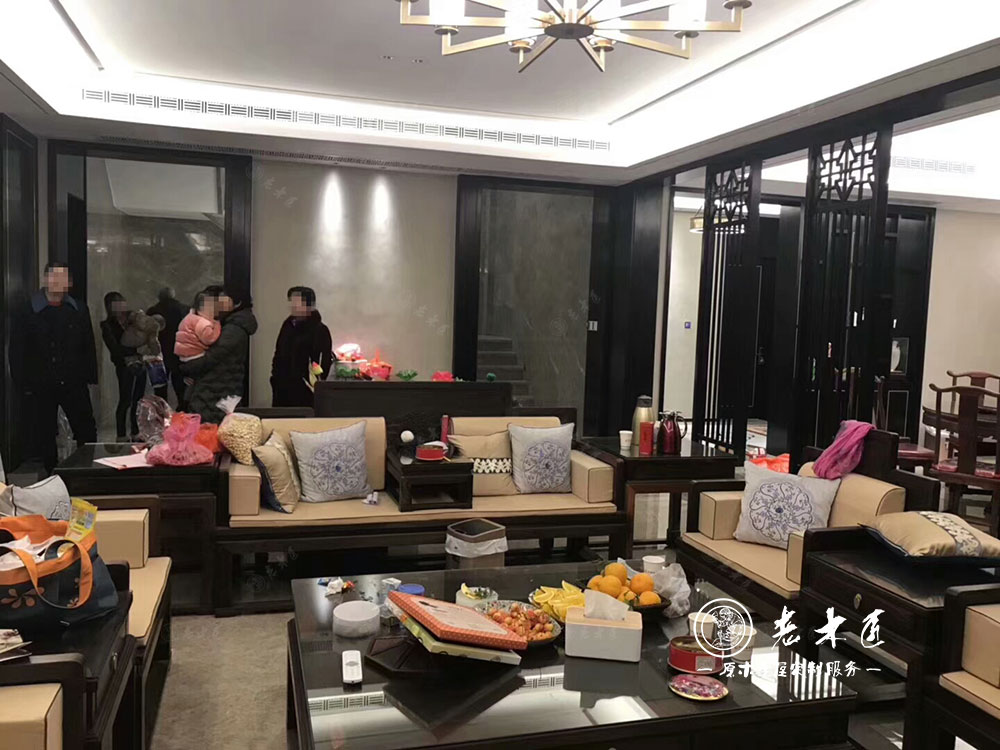 新中式原木家居效果圖