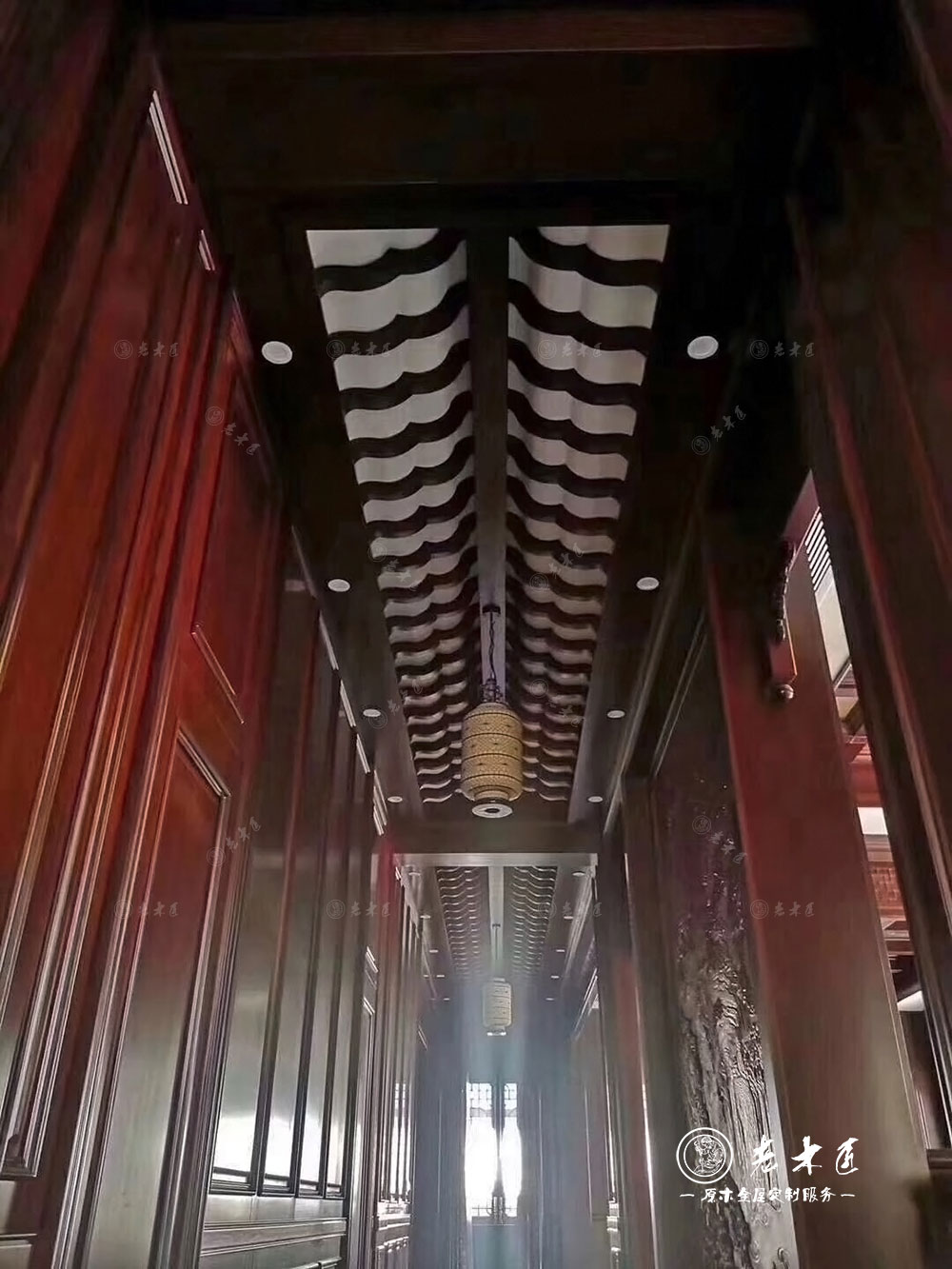 中式風(fēng)格原木整裝效果圖