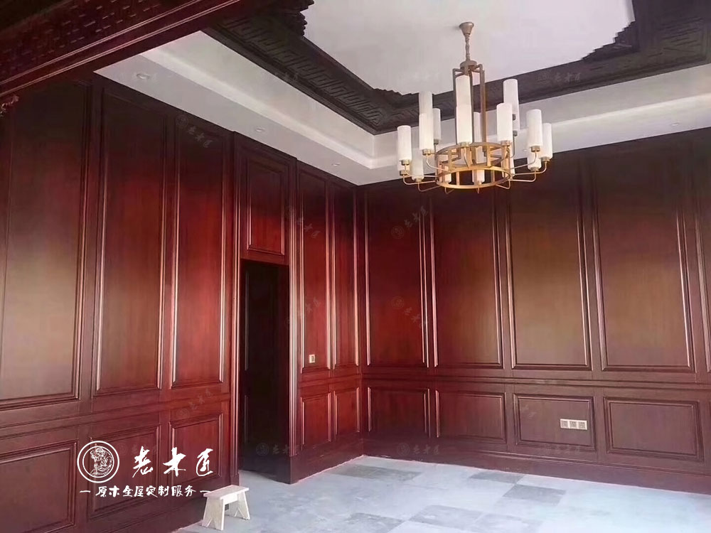 中式風(fēng)格原木整裝效果圖