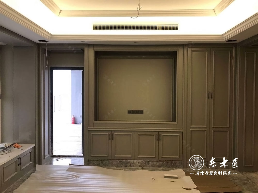 高級灰實木定制家居效果圖