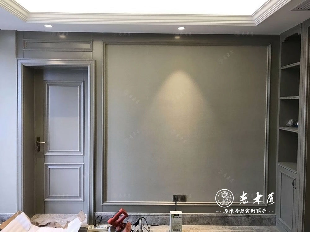 高級灰實木定制家居效果圖