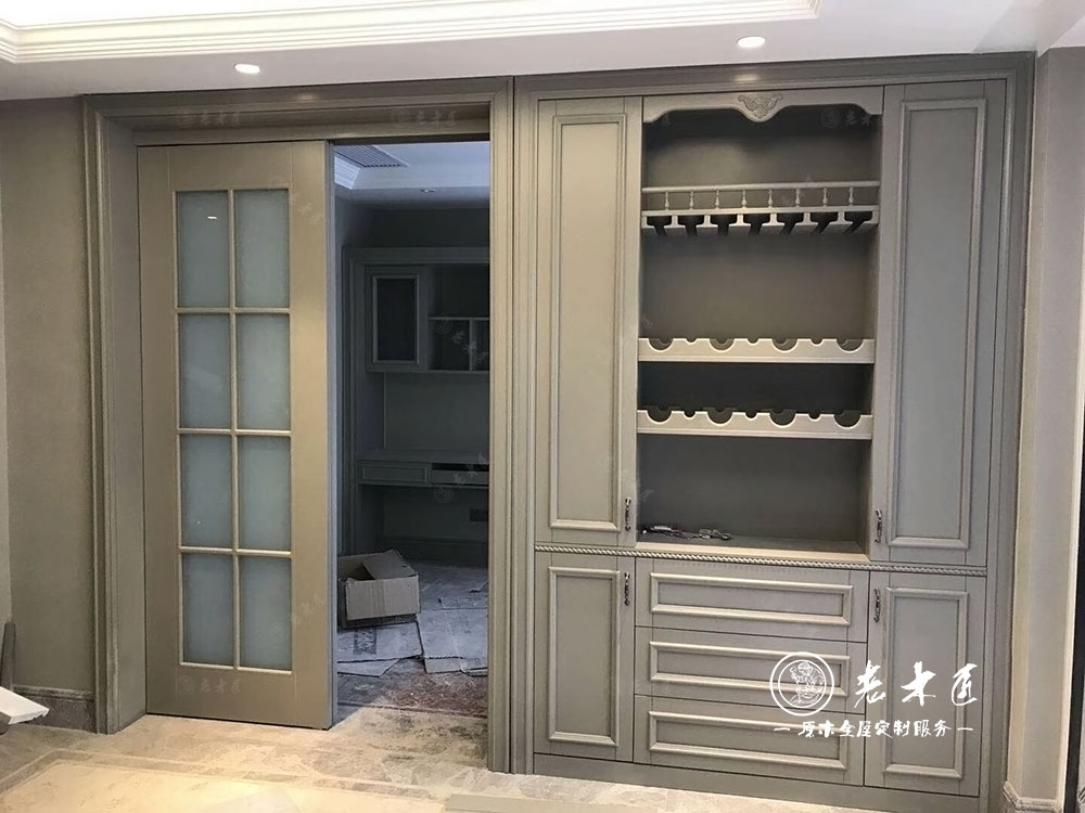 高級灰實木定制家居效果圖