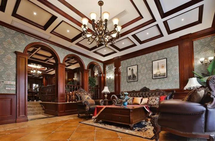 美式混搭實(shí)木整裝定制效果圖