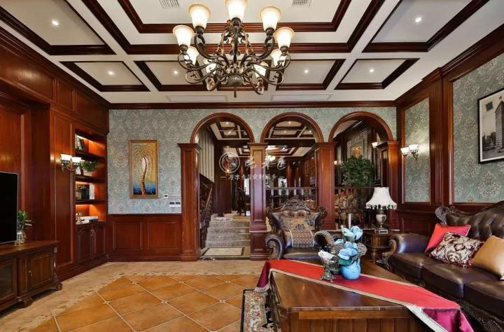 美式混搭實(shí)木整裝定制效果圖