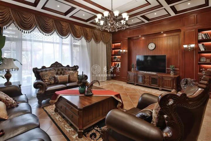 美式混搭實(shí)木整裝定制效果圖