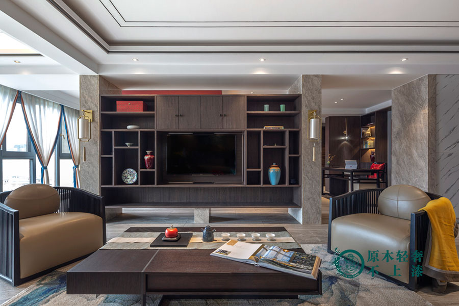 新中式原木輕奢定制效果圖